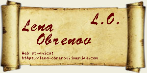 Lena Obrenov vizit kartica